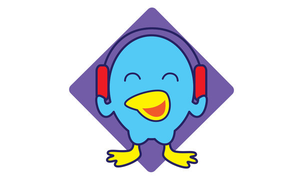 recommend clip art: Bird listening music