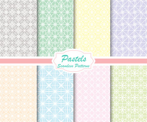 pastel Seamless Patterns Backgrounds 