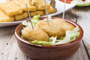 plate with croquetas