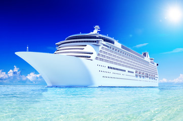 Fototapeta na wymiar 3D Cruise Destination Ocean Summer Island Concept