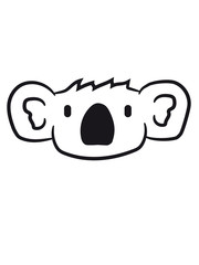 koala face head sweet cute happy comic