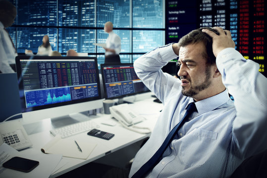 Businessman Stress Failed Unsuccessful Stock Concept