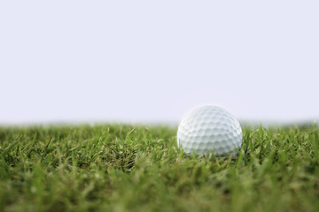 golf-ball on course isolate