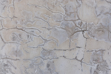 Crack on old concrete wall.
