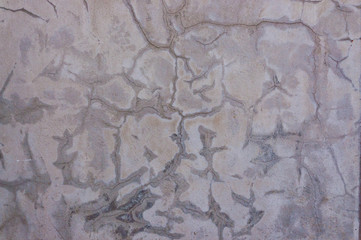 Crack on old concrete wall.
