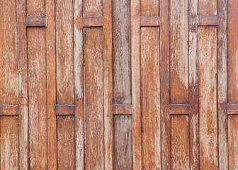Brown wooden wall background detail.