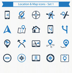 Location & Map icons - Set 1