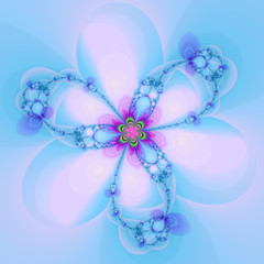fractal floral pattern, digital artwork for creative graphic des