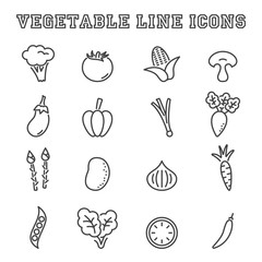 vegetable line icons