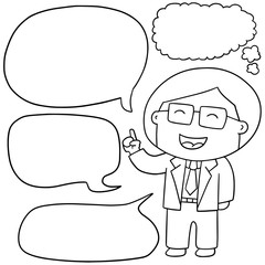 vector set of businessman