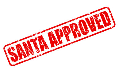 SANTA APPROVED RED STAMP TEXT