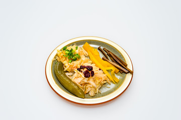 Plate of fermented food