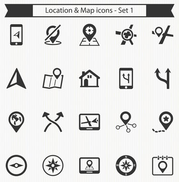 Location & Map icons - Set 1