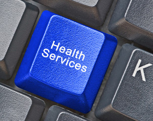Close up of keyboard forhealth service
