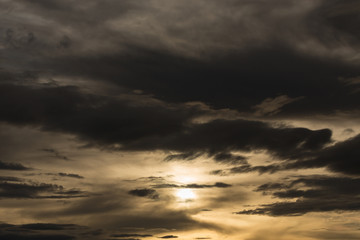 black cloud in darkness sky, night sky of halloween background