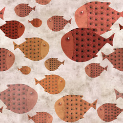 ethnic fish illustration background