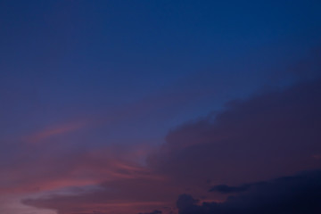 twilight sky background, blue sunset sky with cloud