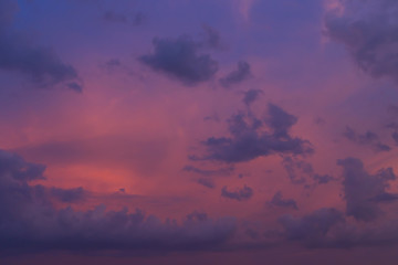 wonderful cloud on twilight sunset sky background