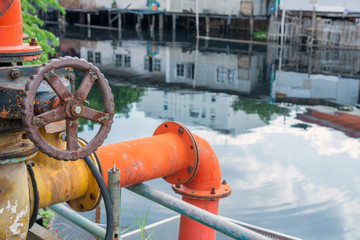 valve of water pipe for pump system in canal