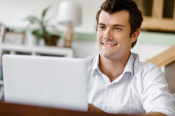 Young businessman in office