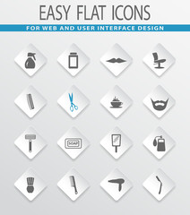 Barbershop icons set