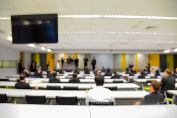 Blur of business Conference and Presentation in the conference h