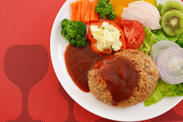 おいしそうなハンバーグステーキ