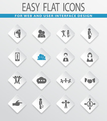social network and community sites icons set