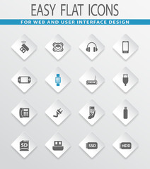 Devices icons set