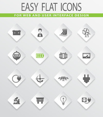 Electricity icons set