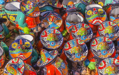 Colorful Ceramic Mexican Peasants Hats San Miguel de Allende