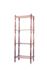 old retro vintage bookcase isolated on white