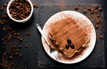 Rolgordijnen Tiramisu cake © san_ta