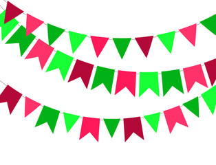 Fototapeta premium Party Background with Flags Vector Illustration
