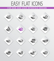Hand icons set