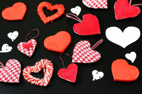 heart shape on black background - Powered by Adobe