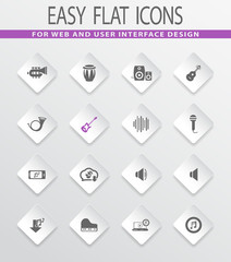 Music icons set