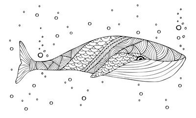 Fototapeta premium Adult coloring book page