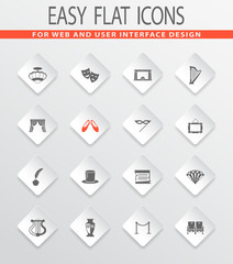 Theater icons set