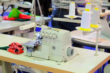 The image of a professional sewing machine