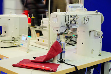 The image of a professional sewing machine