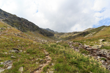 Fototapeta na wymiar Mountain panorama in Hohe Tauern Alps, Austria