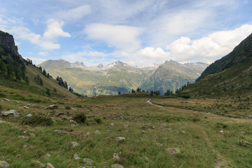 Fototapeta na wymiar Mountain panorama with Riegelkopf in Hohe Tauern Alps, Austria
