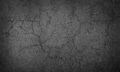 Deurstickers asphalt crack © releon8211