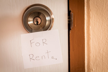 Door knob with write a message for rent