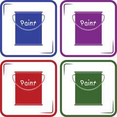 Bank of paint vector icon
