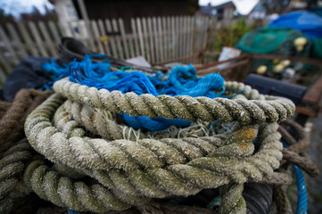 Tampen und Seil eines Fischers