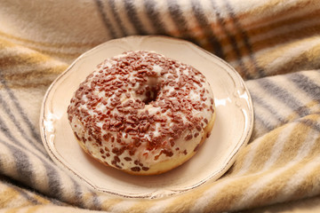 Donut with chocolate sprinkles