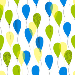 Abstract seamless pattern with balloons