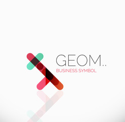 Logo, linear abstract geometric icon
